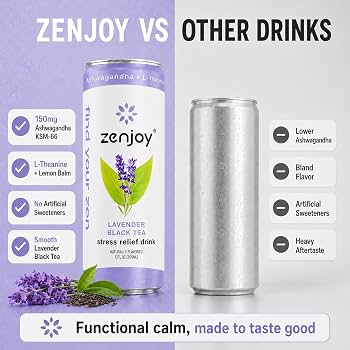 D EKONO リフレッシュエキス　100ml Amazon.com : Zenjoy Adaptogen Drink Stress Relief Tea | Non